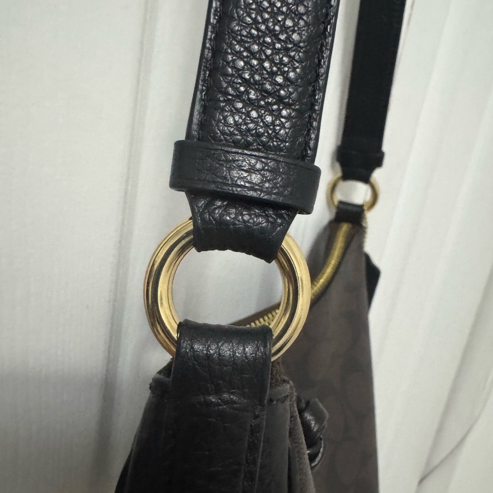 Coach Chocolate Brown Signature Shoulder Bag - Picture 4 of 12